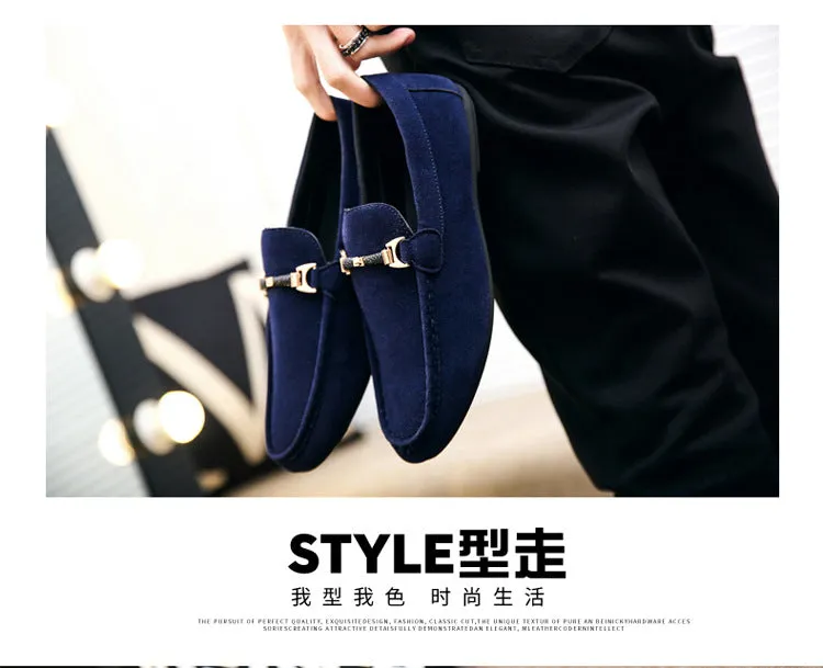 Designer Shoes Men Zapatos De Hombre Slip-On Leather Shoes Casual Male Shoes Adult Red Driving Moccasin Soft Non-slip Loafers