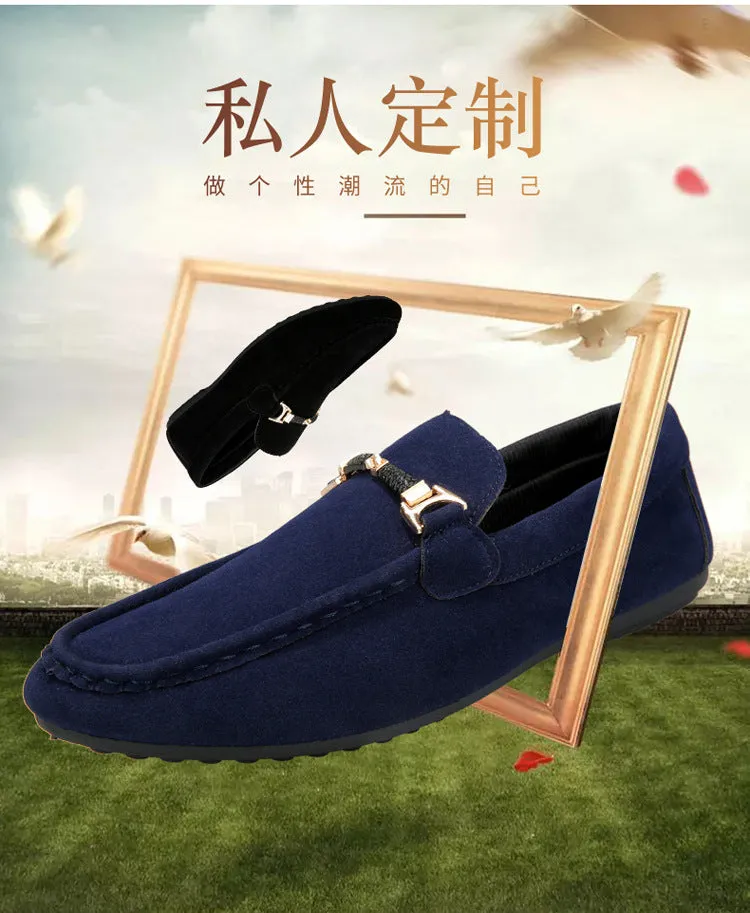 Designer Shoes Men Zapatos De Hombre Slip-On Leather Shoes Casual Male Shoes Adult Red Driving Moccasin Soft Non-slip Loafers